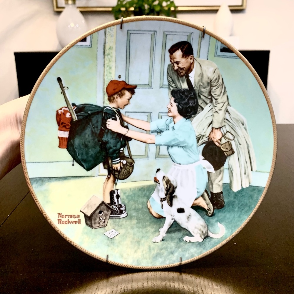 Norman Rockwell plate "Home From Camp"